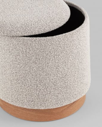 Пуф с ящиком Холли С букле бежевый / S_2