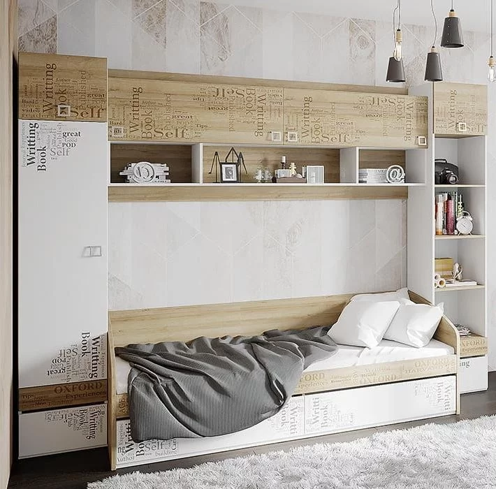 Шкаф настенный Оксфорд ТД-139.12.21 Ривьера Белый с рисунком_3