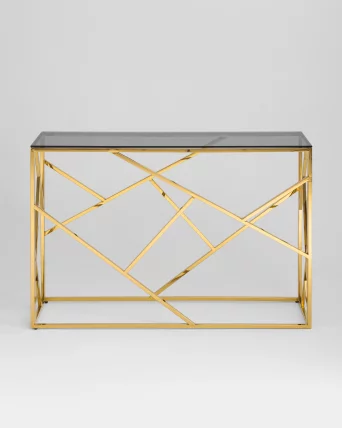 Консоль АРТ ДЕКО 115кс30 Золото стекло смоке / 115x30 smoke_2