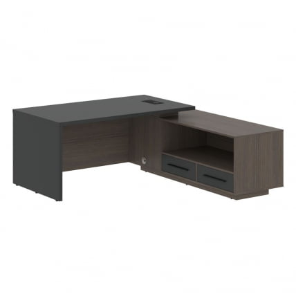 Стол руководителя правый ВЕЛИОН ВCТ 1919 Р Яшма черный Дуб Сильвер / VELION VCT R_0