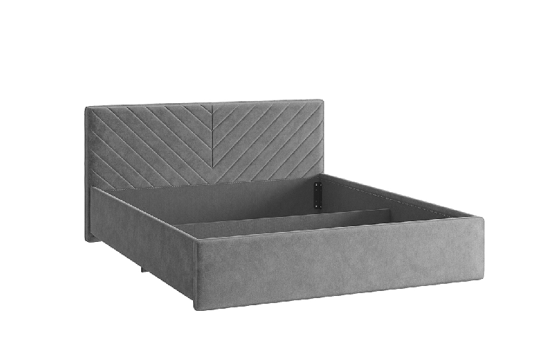 Кровать 1.6 Сандра 2 с основанием ЗО.КМ1.6-12.2 пудра (велюр) / ZO.KM1.6-12.2_2