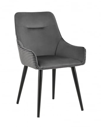 Стул Джоан велюр Серый гусиная лапка_0