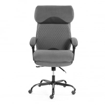 Кресло руководителя Чиеф металБЛ велюр/ткань, серый, 29/ТВ-12 / Chief metalBL 29/TW-12_5