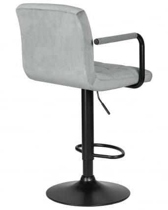 Стул барный ДОБРИН КРУГЕР АРМ БЛАCК (серый велюр (МДЖ9-75)) / DOBRIN KRUGER ARM BLACK (MJ9-75))_3