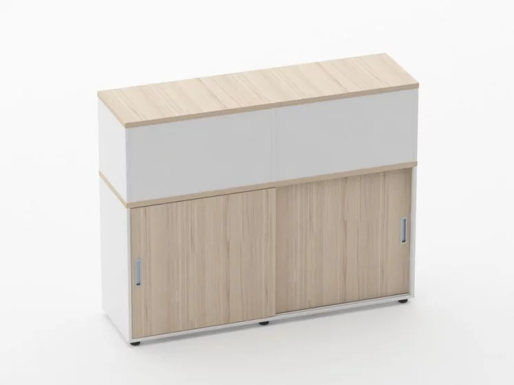 Тумба комбинированная высокая для рабочего модуля Дека 9.04.145 Туя/Белый / Deka_0