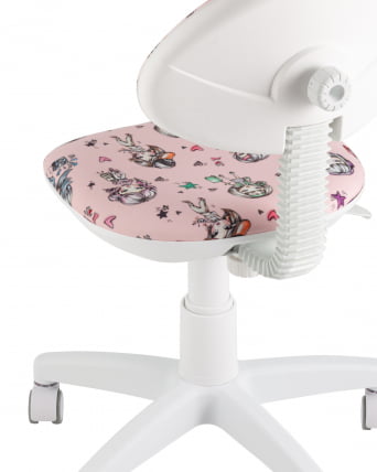 Кресло компьютерное детское УМКА Гирлс пластик белый / Girls_5