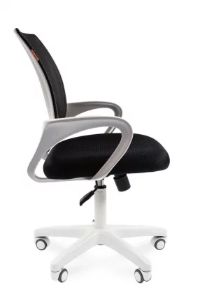 Кресло оператора CХАИРМАН 696 белый пластик (вхите) Черное / CHAIRMAN (white)_2