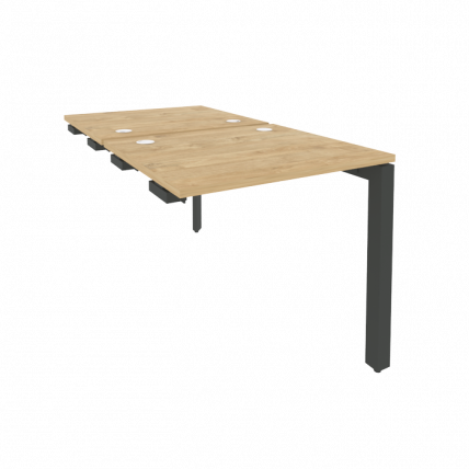 Стол-приставка двойной на П-образном м/к к опорным элем. ОНИКС О.МП-Д.СПР-0.7 Тиквуд Светлый/Антрацит / ONIX O.MP-D.SPR-0.7_0