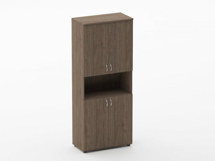 Шкаф высокий закрытый с нишей Твин 16.16.151 Дуб Верцаска / Twin_0