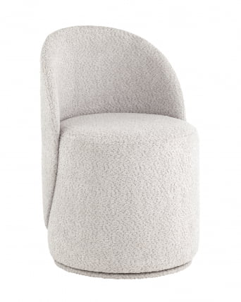 Пуф Лореен вращающийся букле Светло-серый / Loreen_0