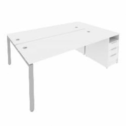 Рабочая станция с опорной тумбой Метал СйстемБ.РС-СТП-2.5 Белый/Серый / Metal SystemБ.РС-СТП-2.5_0