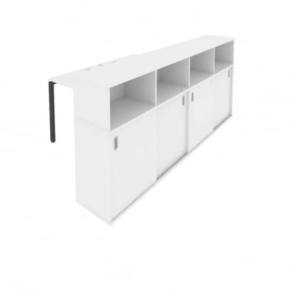 Рабочая станция с опорным шкафом-купе Метал Сйстем Б.РС-СШК-4.1 Белый/Антрацит / Metal System_0