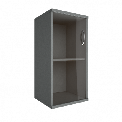 Шкаф низкий узкий левый Рива А.СУ-3.2 Л Венге/Металлик / Riva_0