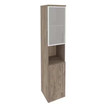 Шкаф высокий узкий левый ОНИКС О.СУ-1.4Р(Л) Тиквуд Темный / ONIX O.SU-1.4R(L)_0