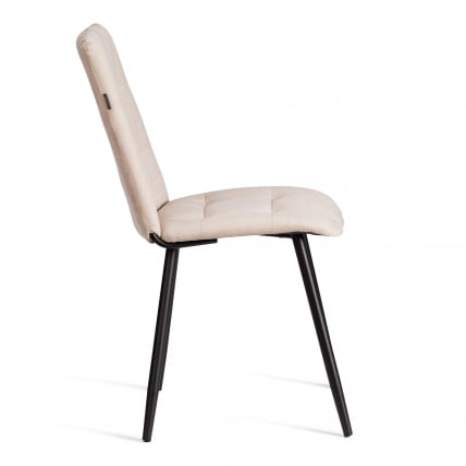 Стул обеденный Асти велюр, молочный/черный, (Порсче 2) / Asti (Porsche_1
