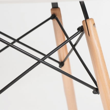 Стол CИНДЙ НЕКСТ (мод. 70-80 МДФ) металл/мдф/бук, Д70х75см, белый/натуральный / CINDY NEXT (mod. MDF) D70х75см,_4