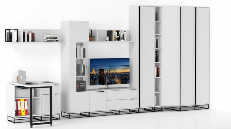 Полка навесная Ситй большая белый / City_8