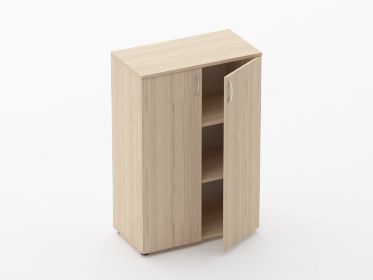 Шкаф средний закрытый Глассй 6.12.131 Орех / Glassy_1