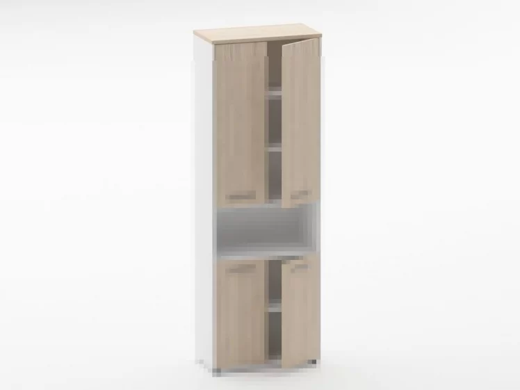 Шкаф 5 широкий закрытый, с нишей Дека 10.23.151 Туя/Белый / Deka_1