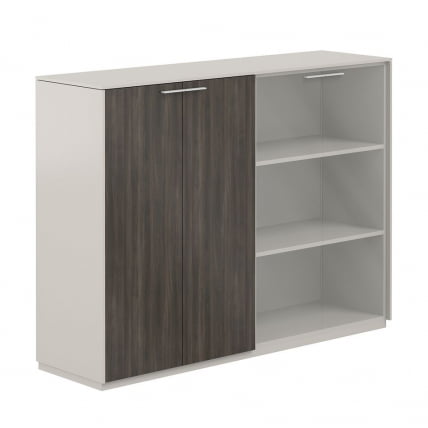 Шкаф средний двойной Атлас НЗ-0305+НЗ-0325.ГС.БТ.ГЛ Серый камень Бренсон Трюфель / Atlas NZ-0305+NZ-0325.GS.BT.GL_0