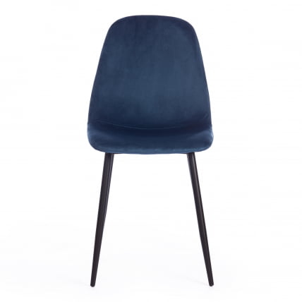Стул БРЕЕЗЕ (мод. 4724) вельвет/металл, 44 х 53 х 87 см, Блуе (синий) ХЛР63 / черный / BREEZE (mod. Blue HLR63_4