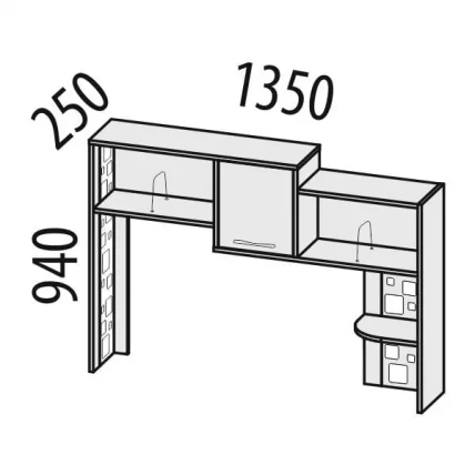 Надстройка стола Мегаполис 55.19 Сосна Астрид_2