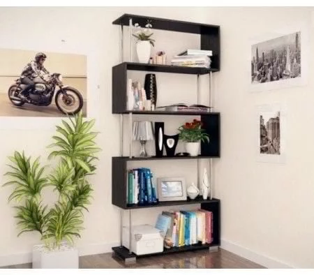 Стеллажи Зигзаг 2+Зигзаг 1 дуб млечный_1