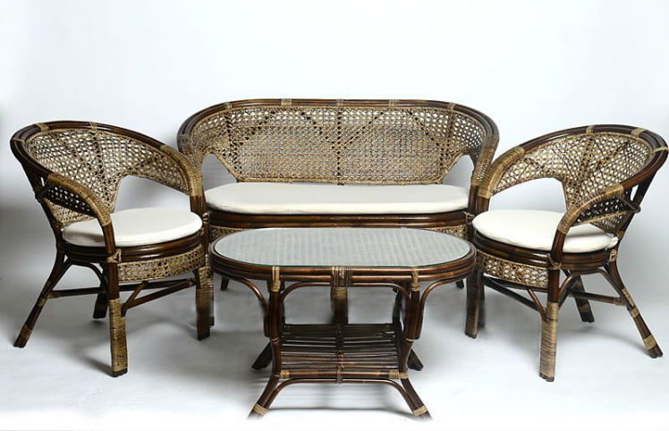 Комплект Пеланги с 2х местным диваном, подушки на молнии Пеланги 02/15-5 венге матовый / Pelangi_0