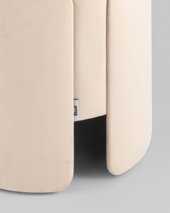 Пуф Такс велюр (молочный) / Taks_5