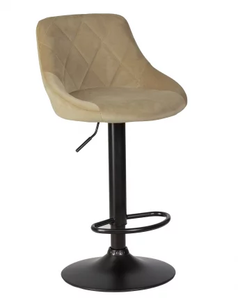 Стул барный ДОБРИН ЛОГАН БЛАCК Мокко велюр МДЖ9-9 / DOBRIN LOGAN BLACK MJ9-9_0