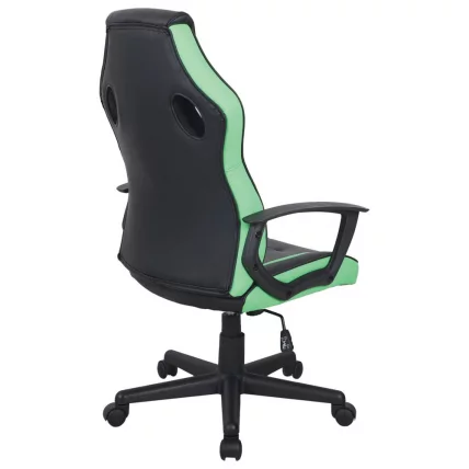 Кресло компьютерное БРАБИКС Фигхтер ГМ-008 экокожа Черное/зеленое / BRABIX Fighter GM-008_2