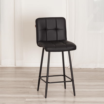 Полубарный стул Медео/Медео экокожа , черный, 42х56х102 см / Medeo/Медео_13