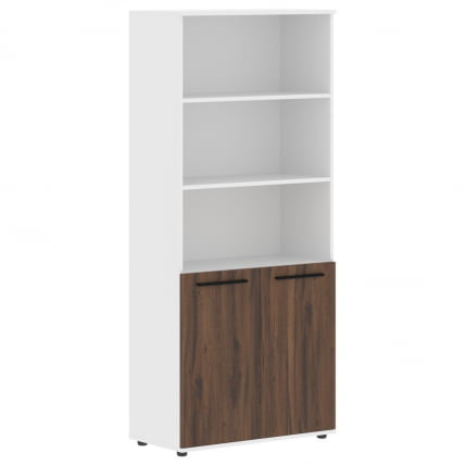 Шкаф с одним комплектом глухих малых дверей ЕДИС ЕХCС 85.5 Дуб Денвер темный Черный Белый / EDIS EHCS_0