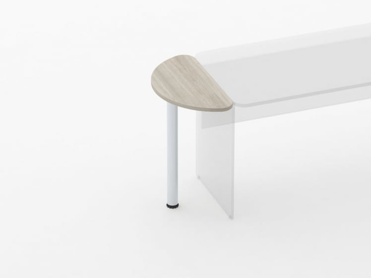 Приставка-полукруг Глассй 2.14 Дуб сантана светлый / Glassy_1