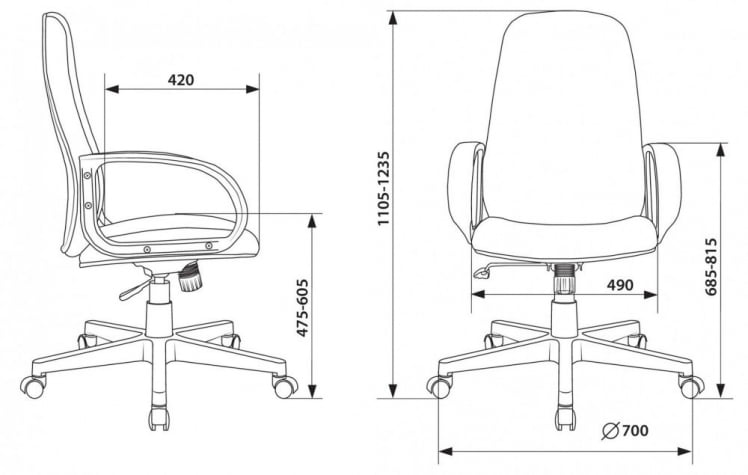 Кресло руководителя Бюрократ CХ-808АКССН/Ор-16 Черное / CH-808AXSN/Or-16_4