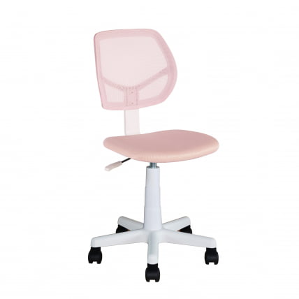 Кресло компьютерное детское ЛОЛО розовый пластик белый_0