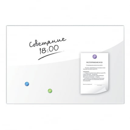 Доска магнитно-маркерная стеклянная БРАУБЕРГ 40х60 см Белая / BRAUBERG_6