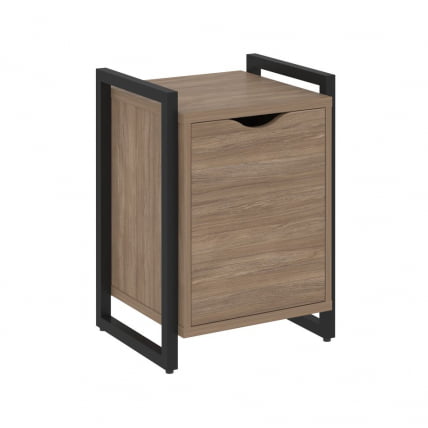 Тумба на регулируемых опорах с распашным фасадом ЛОФТ ВР.Л-Т2.О Металл черный Дуб Аризона / LOFT VR.L-T2.O_0