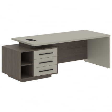 Стол руководителя левый ВЕЛИОН ВCТ 2390 Л Аметист Дуб Сильвер / VELION VCT L_0