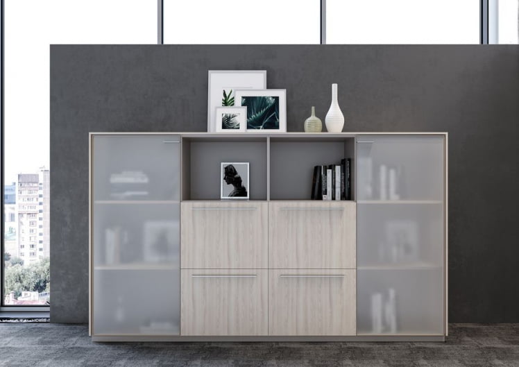 Шкаф средний с ящиками Атлас НЗ-0316.ЙН.ЙН Ясень Наварра / Atlas NZ-0316.YN.YN_1