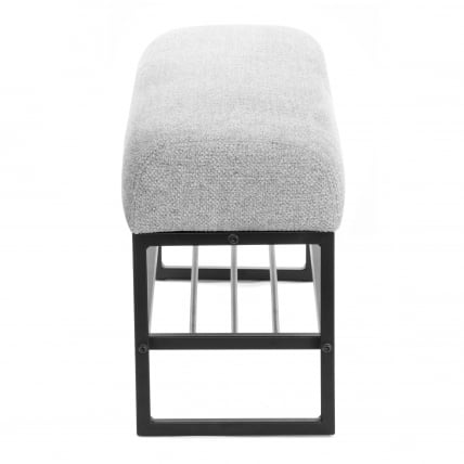 Банкетка-обувница Чарли Лукс/Чарли Люкс БО велюр/букле, ВТ шапе силвер / Charli Lux/Чарли VT shape silver_1