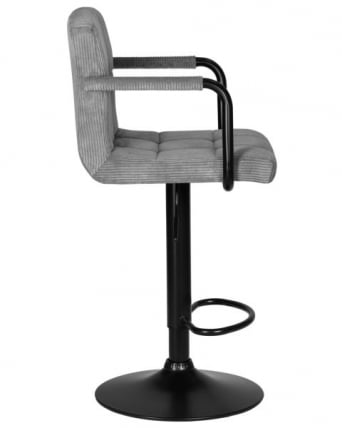 Стул барный ДОБРИН КРУГЕР АРМ БЛАCК (серый вельвет (ЛАР-Е2041-25)) 2 шт / DOBRIN KRUGER ARM BLACK (LAR-E2041-25))_3