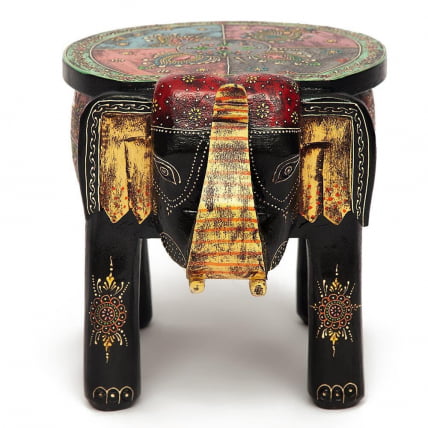 Столик Сеcрет Де Маисон СЛОН ( мод. ЕТ-001) дерево, 44х44х44см, этническая роспись / Secret De Maison SLON mod. ET-001)_1