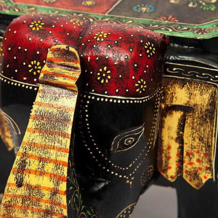 Столик Сеcрет Де Маисон СЛОН ( мод. ЕТ-001) дерево, 44х44х44см, этническая роспись / Secret De Maison SLON mod. ET-001)_4