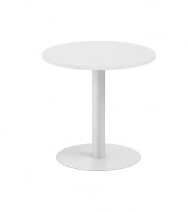 Стол переговорный круглый Сигма СГ.277.ВХ.ГР Белый Серебряный металлик / Sigma SG.277.WH.GR_0