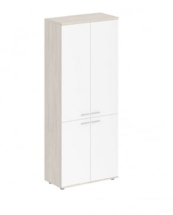 Шкаф высокий четырехдверный Сигма СГ.811.ОЛ.ВХ.ВХ Дуб светлый Белый / Sigma SG.811.OL.WH.WH_0