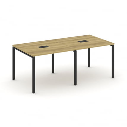 Стол переговорный (2 столешницы) CОНCЕПТ CН.ПРГ-021 Дуб Винченцо Черный / CONCEPT CN.PRG-021_0