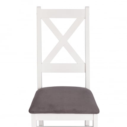 Стул CРОССМАН (комплект) НЕВ, Многослойный березовый шпон, 41х40х100 см, вхите/велюр темно-серый / CROSSMAN NEW, white/велюр_6