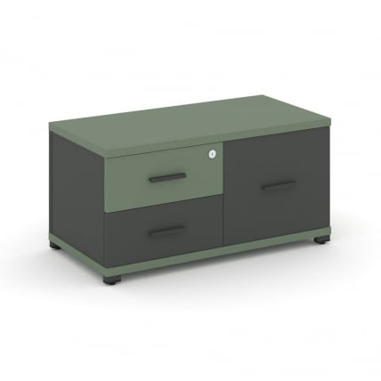 Тумба приставная сервисная CОНCЕПТ CН.ТСР-001 Б/В Кобо Антрацит / CONCEPT CN.TSR-001 B/W_0