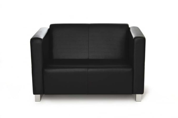 Диван двухместный Милано Комфорт Д2 Домус Блэк (черный) Категория 2_0